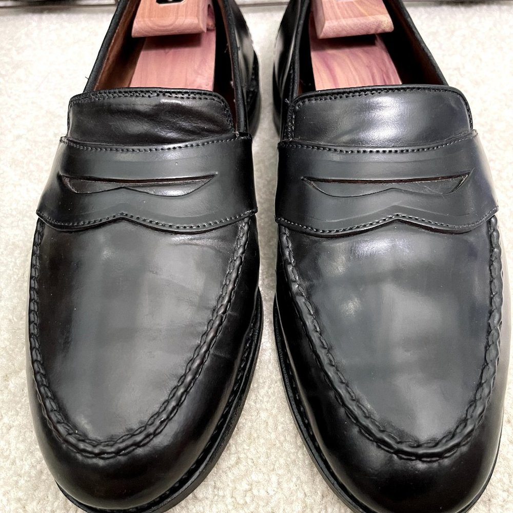 Allen Edmonds "Randolph" 4899 Sz. 9 EEE 3E Shell Cordovan Penny Loafer in Black
